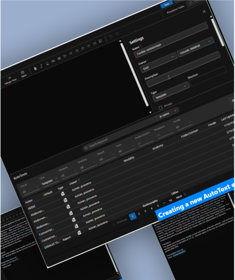 AutoText project interface